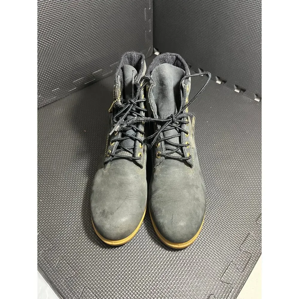 Timberland Mens Navy Blue Nubuck Leather‎ Boots Outdoors Size 8 M